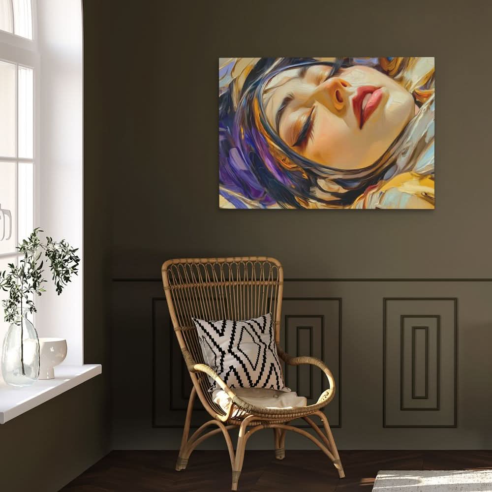 Dreaming Astronaut - Surrealism Purple Canvas Wall Art