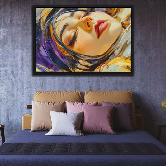 Dreaming Astronaut - Contemporary Wall Art in Black Frame