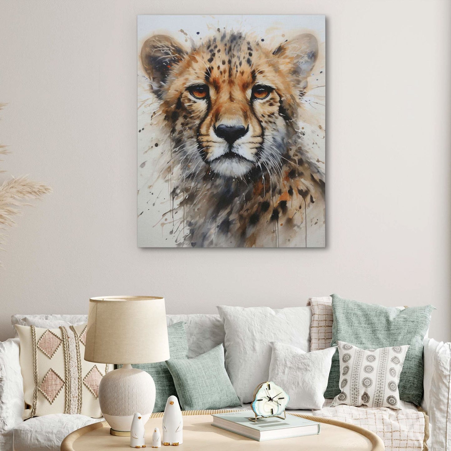 Dreaming Cheetah - Large Canvas Print