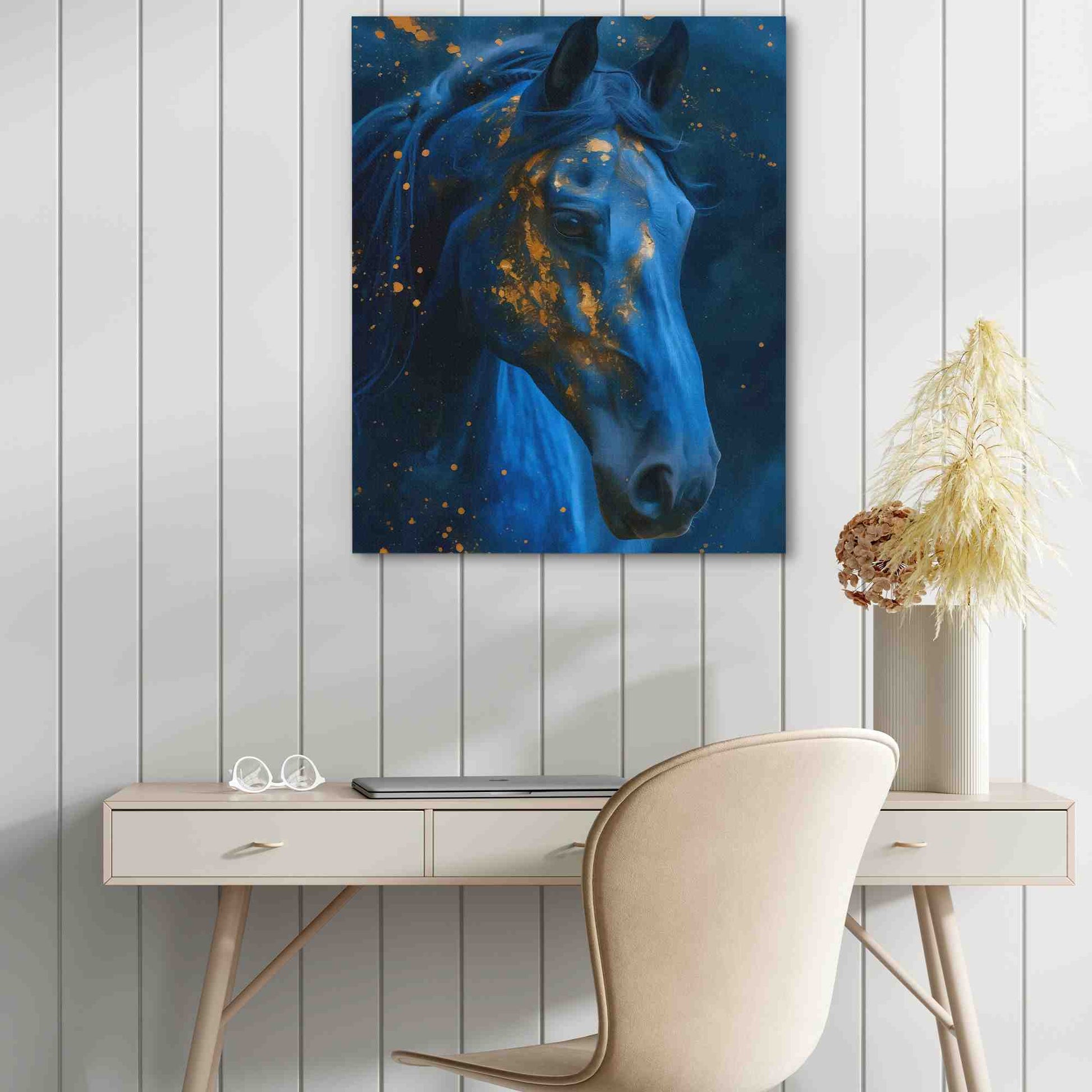 Dreaming Horse - Blue Wall Art