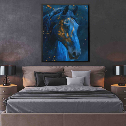 Dreaming Horse - Wall Art in Black Frame