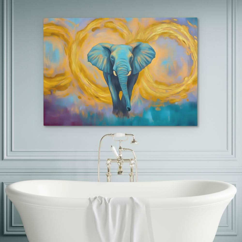 Dreaming of an Elephant - Nature Wall Art in Black Frame