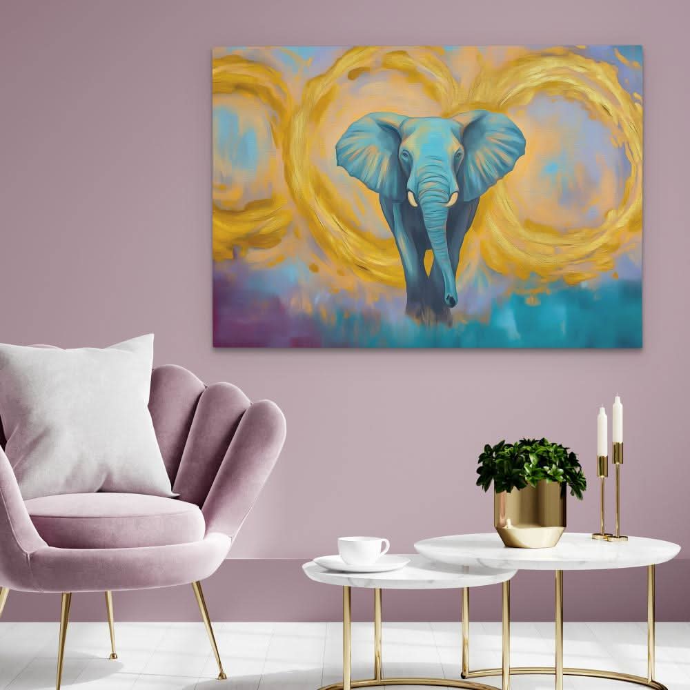 Dreaming of an Elephant - Oversized Elephant Canvas Wall Art