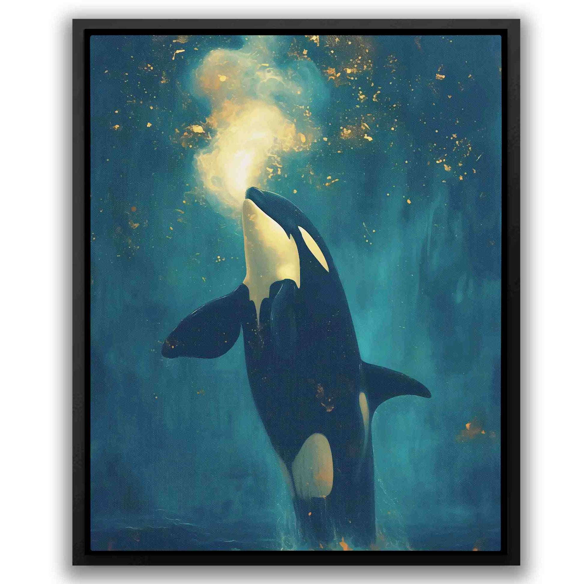 Dreaming of Orcas - Cobalt Canvas Print