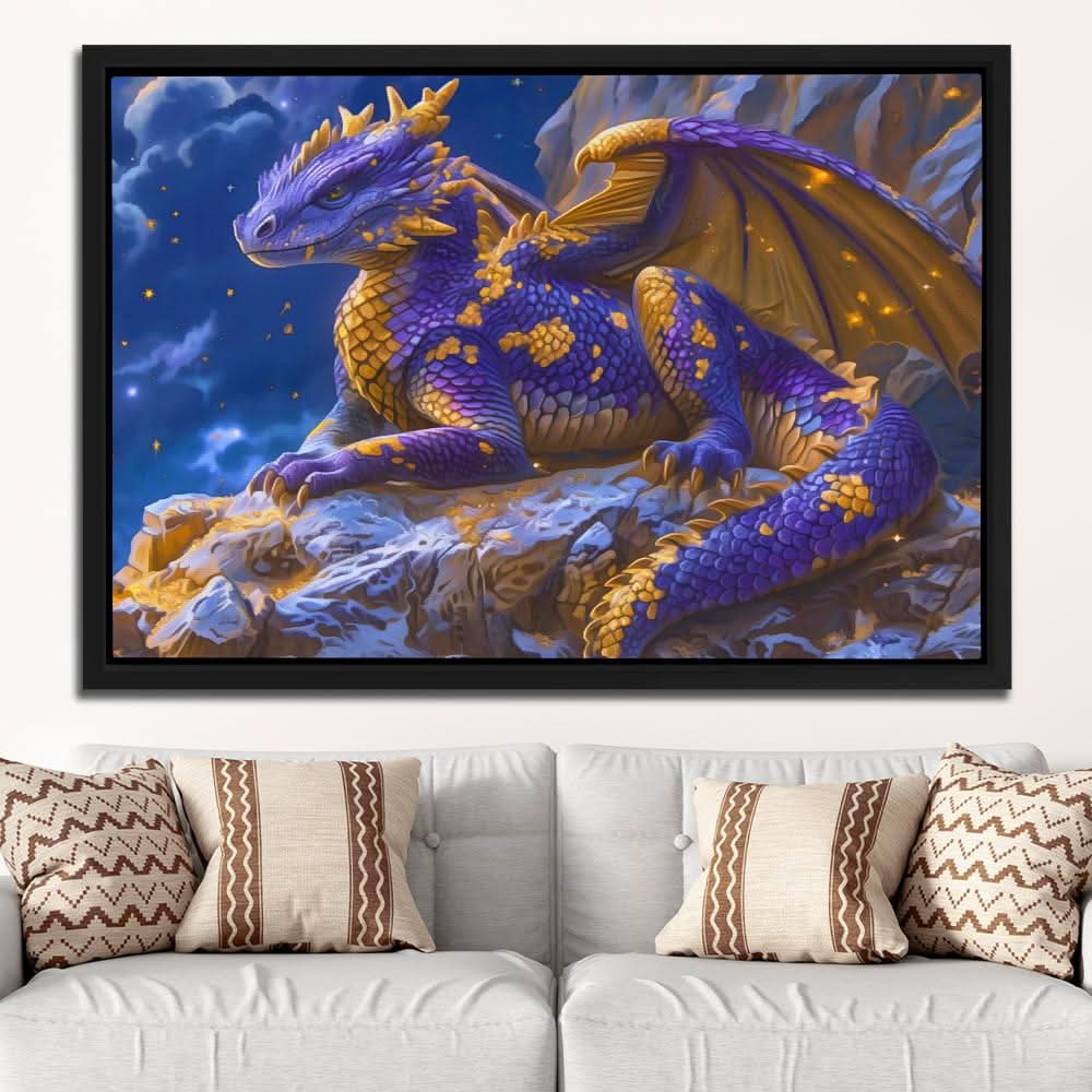 Dreamy Dragon - Blue Canvas Print