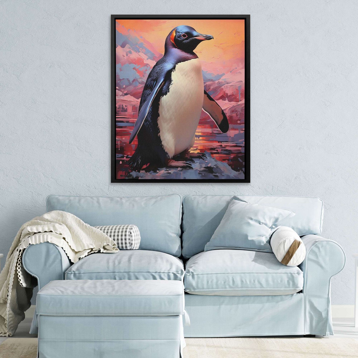 Dreamy Tuxedo - Vaporwave Pink Canvas Wall Art