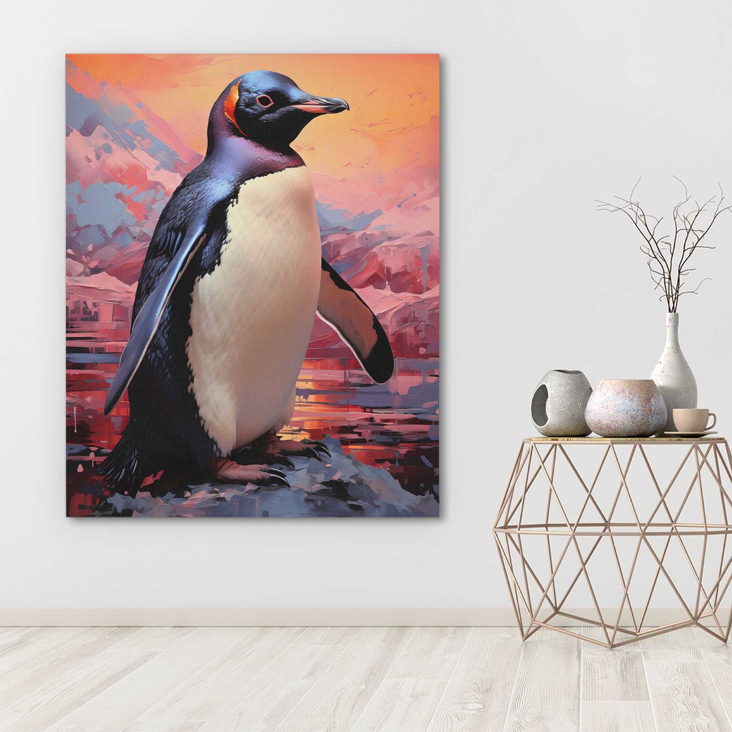 Dreamy Tuxedo - Oversized Animals Canvas Wall Art