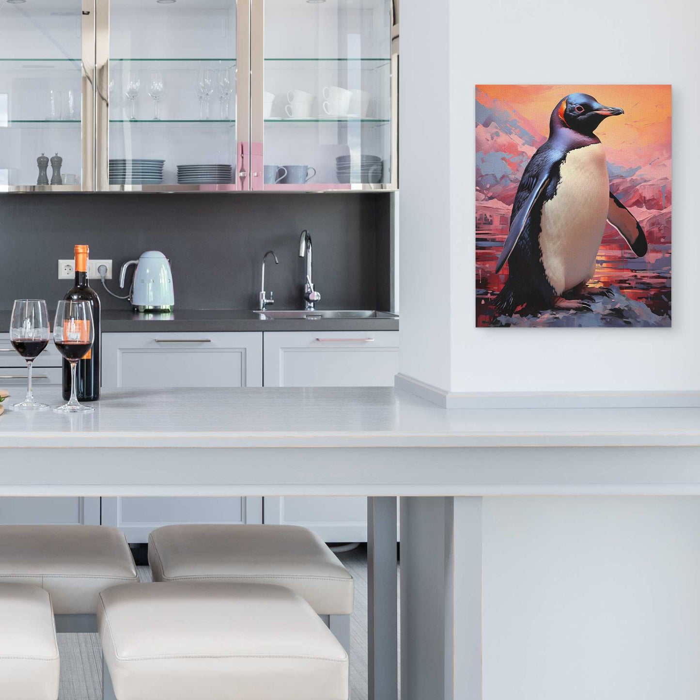 Dreamy Tuxedo - Large Vaporwave Canvas Print