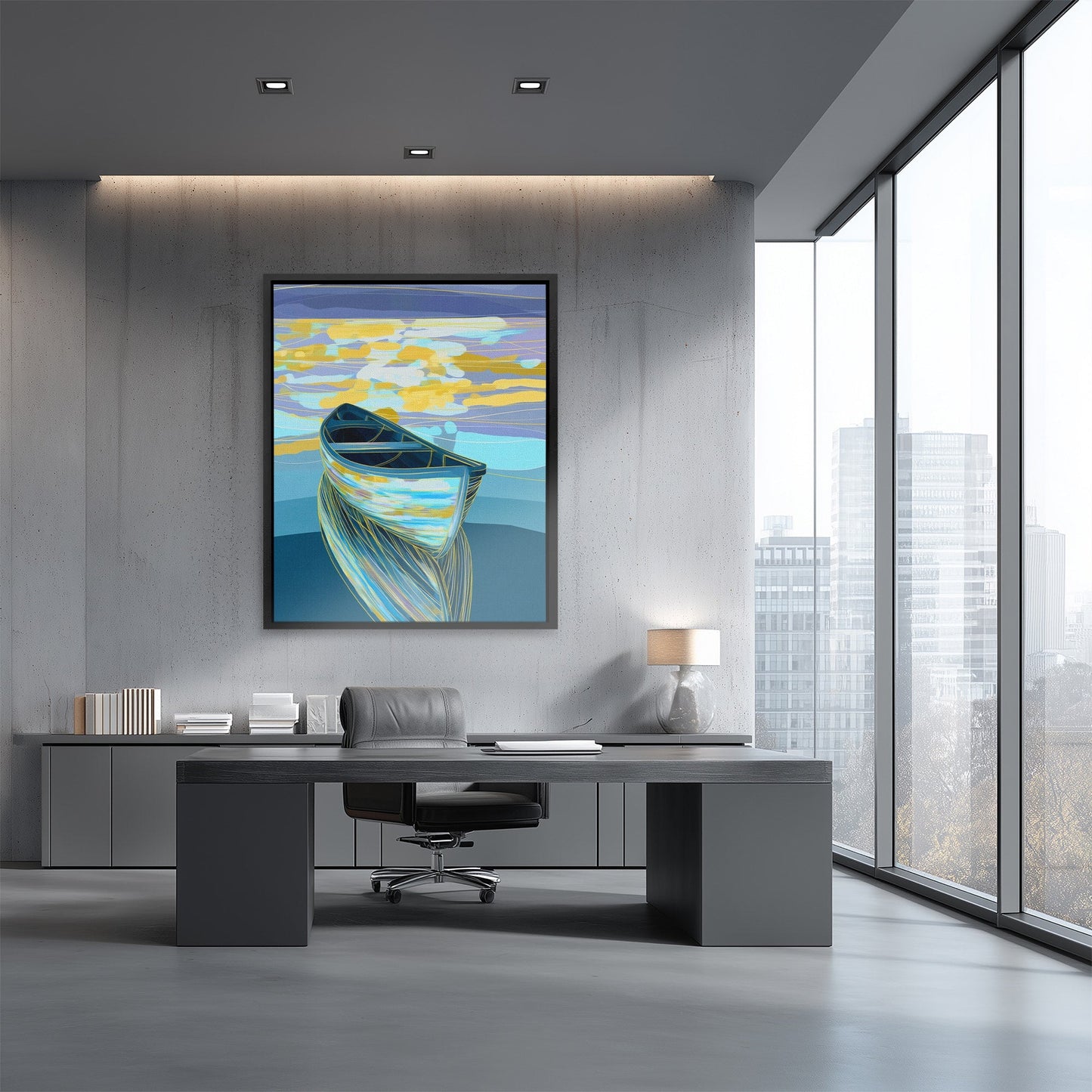 Drifting Dawn Vessel - Luxury Wall Art