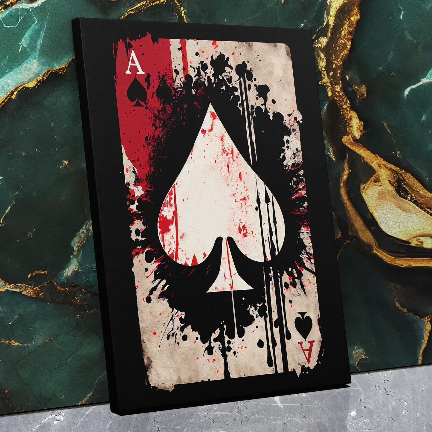 Dripping Ace of Spades - Ace Of Spades Art for Game Room