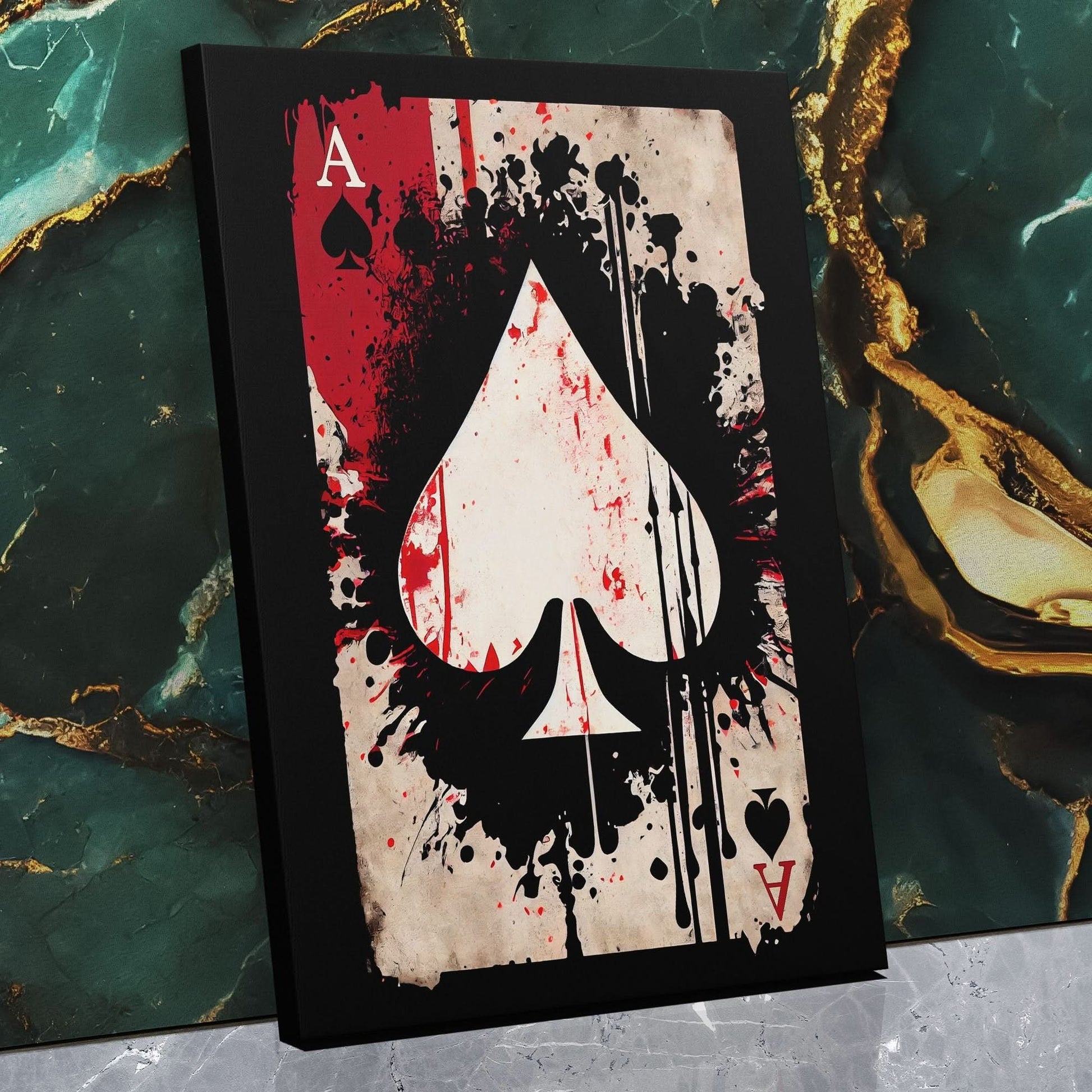 Dripping Ace of Spades - Ace Of Spades Art for Game Room