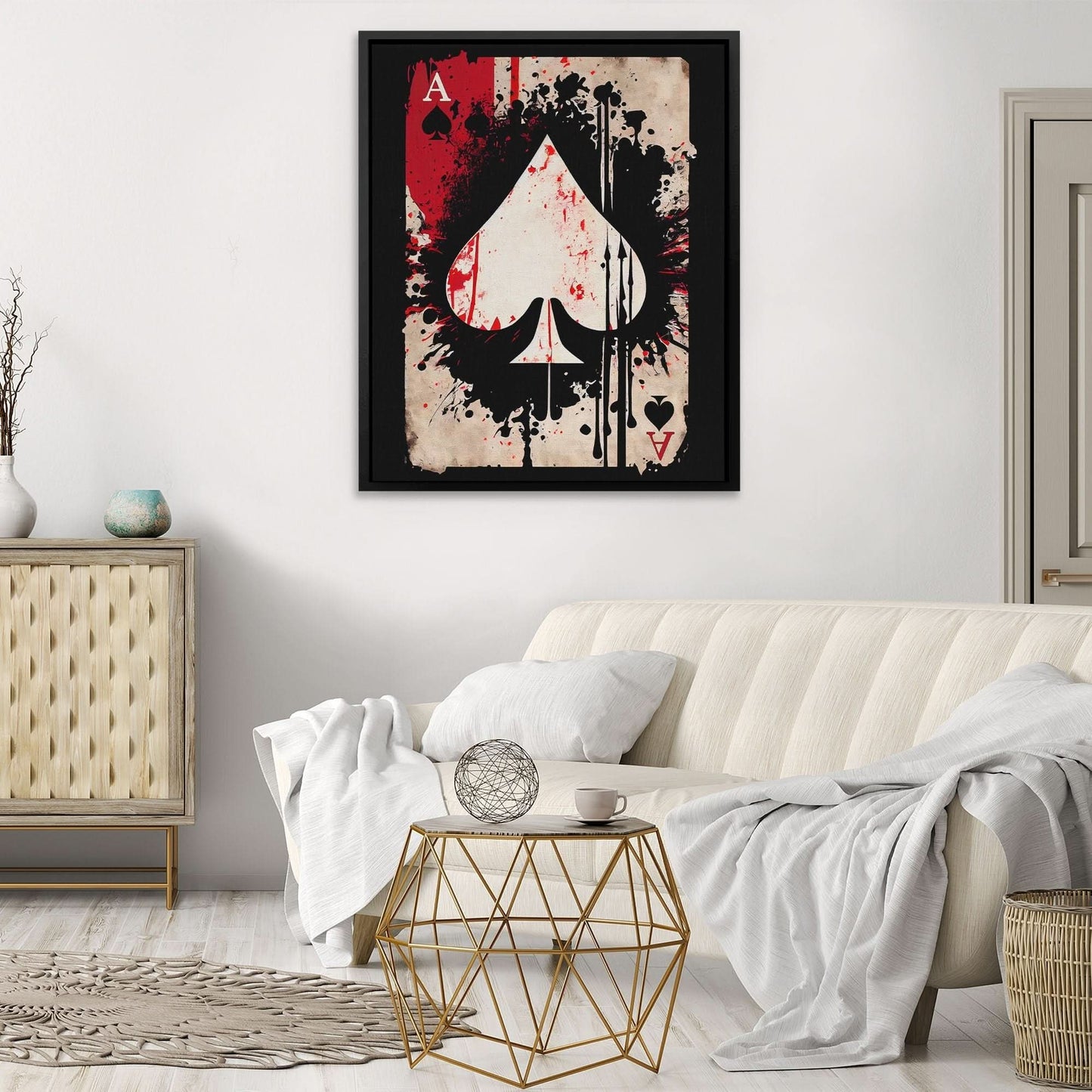 Dripping Ace of Spades - Pop Art Wall Art Print