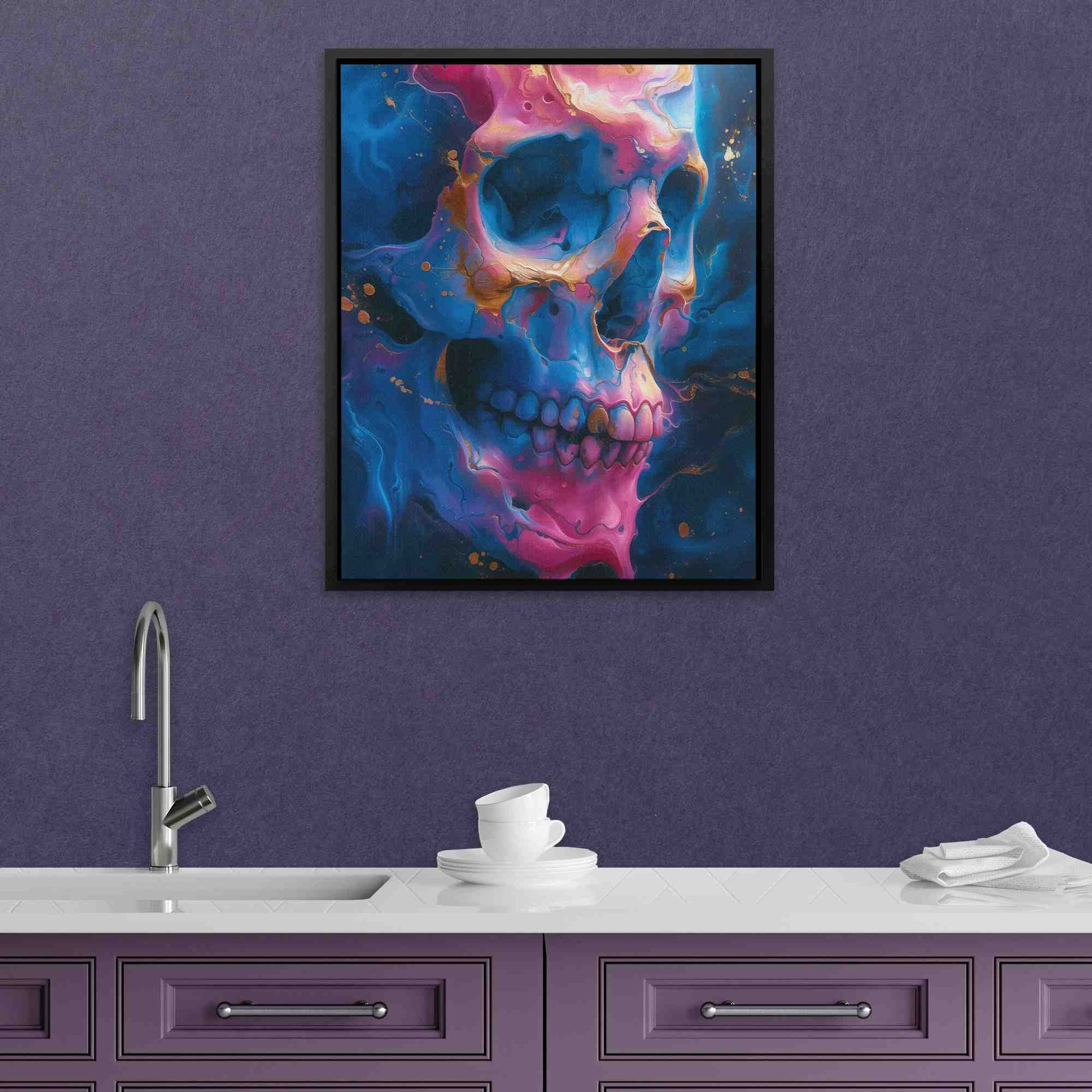 Dripping Demise - Wall Art in Black Frame