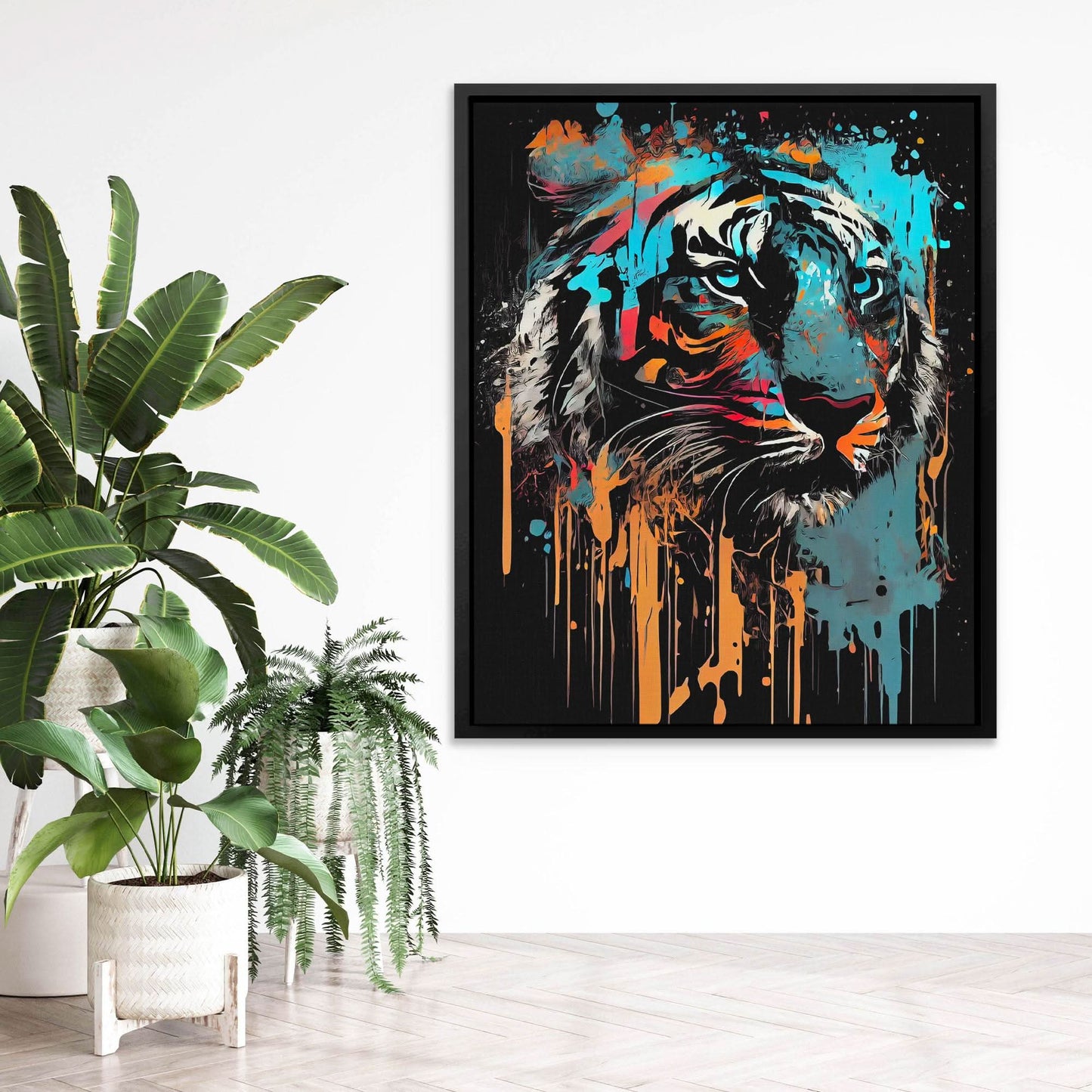 Dripping Stripes - Large Pop Art Canvas Print
