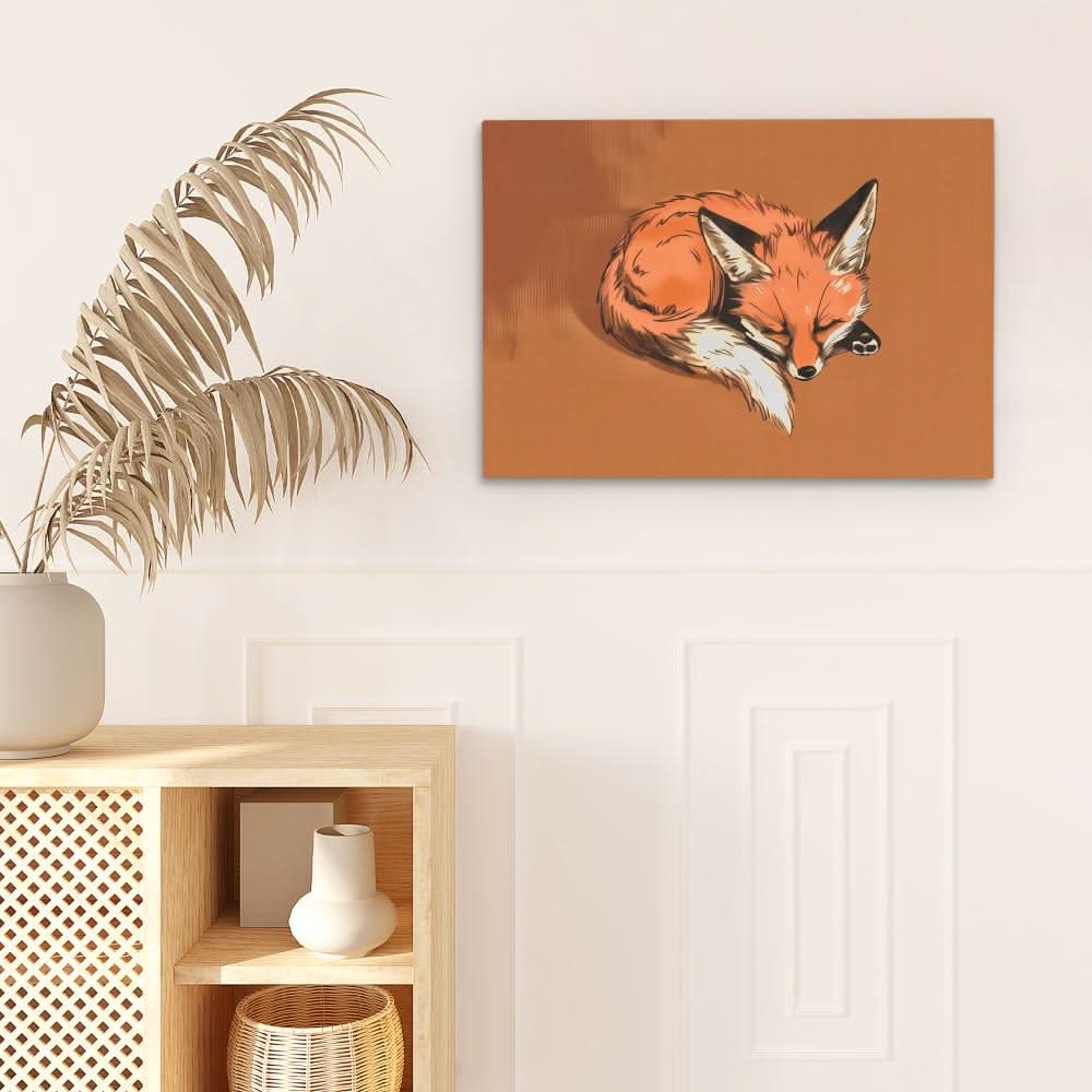 Drowsy Fox - Animals Art for Bedroom