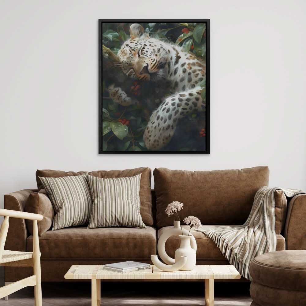 Drowsy Leopard - Large Contemporary Canvas Print