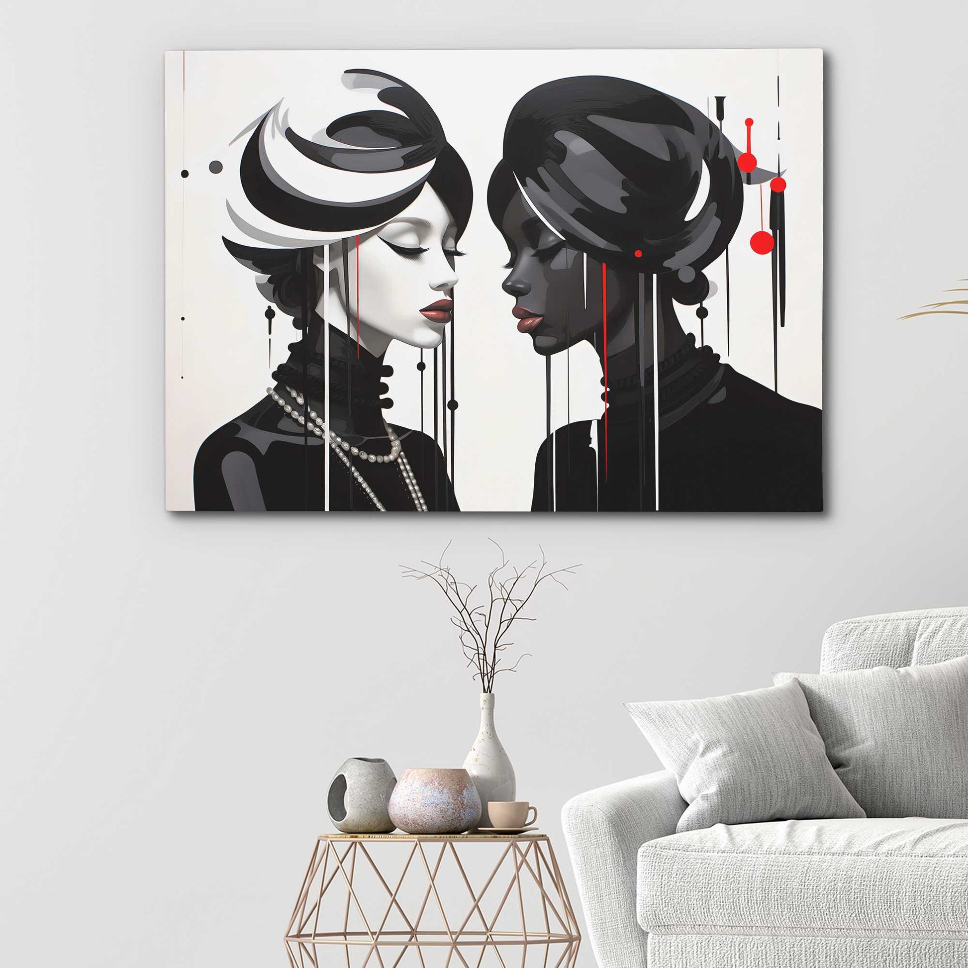 Duality Beauties - Black and White Art