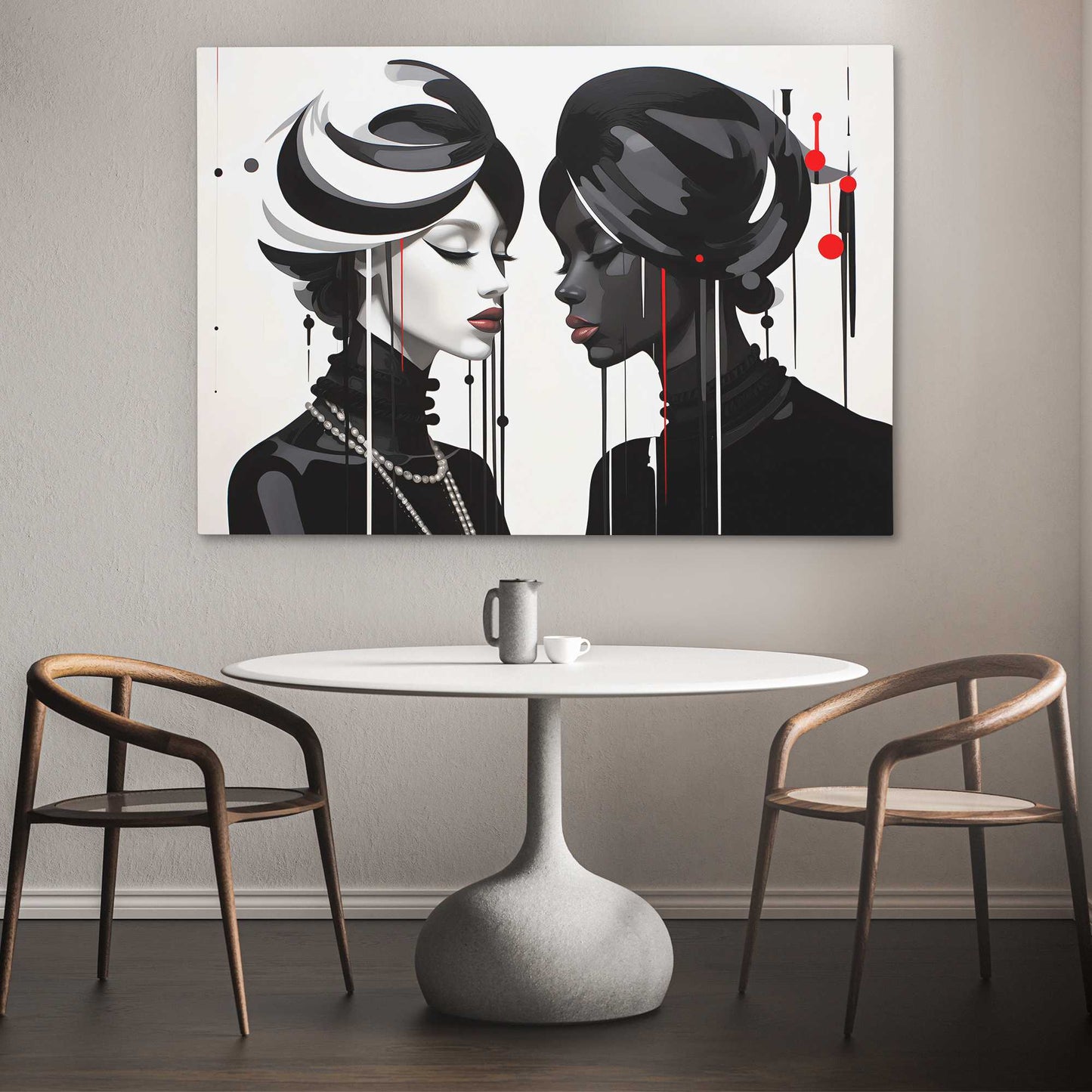 Duality Beauties - Large Abstract Canvas Print