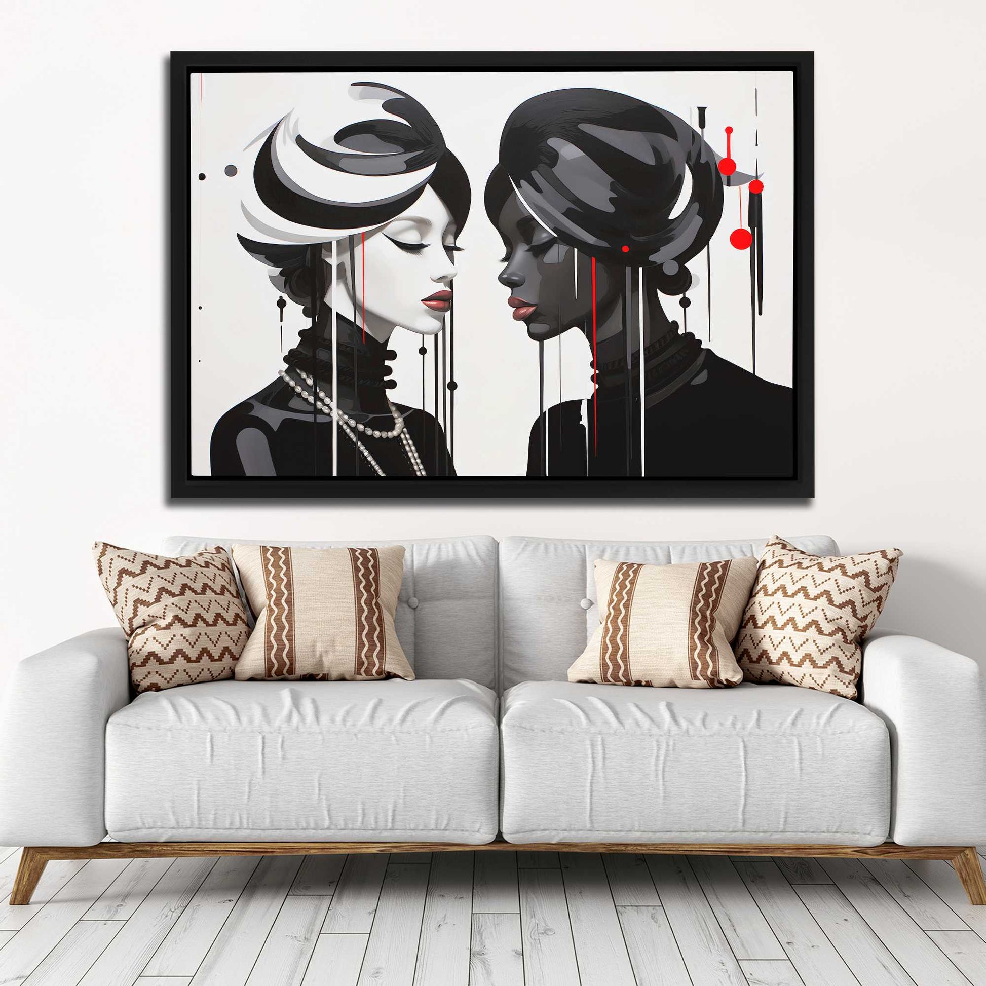 Duality Beauties - Black Femme Canvas Print