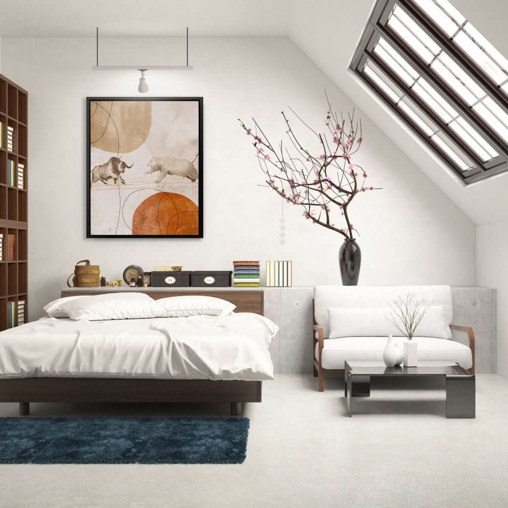 Dueling Nature - Large Contemporary Canvas Print