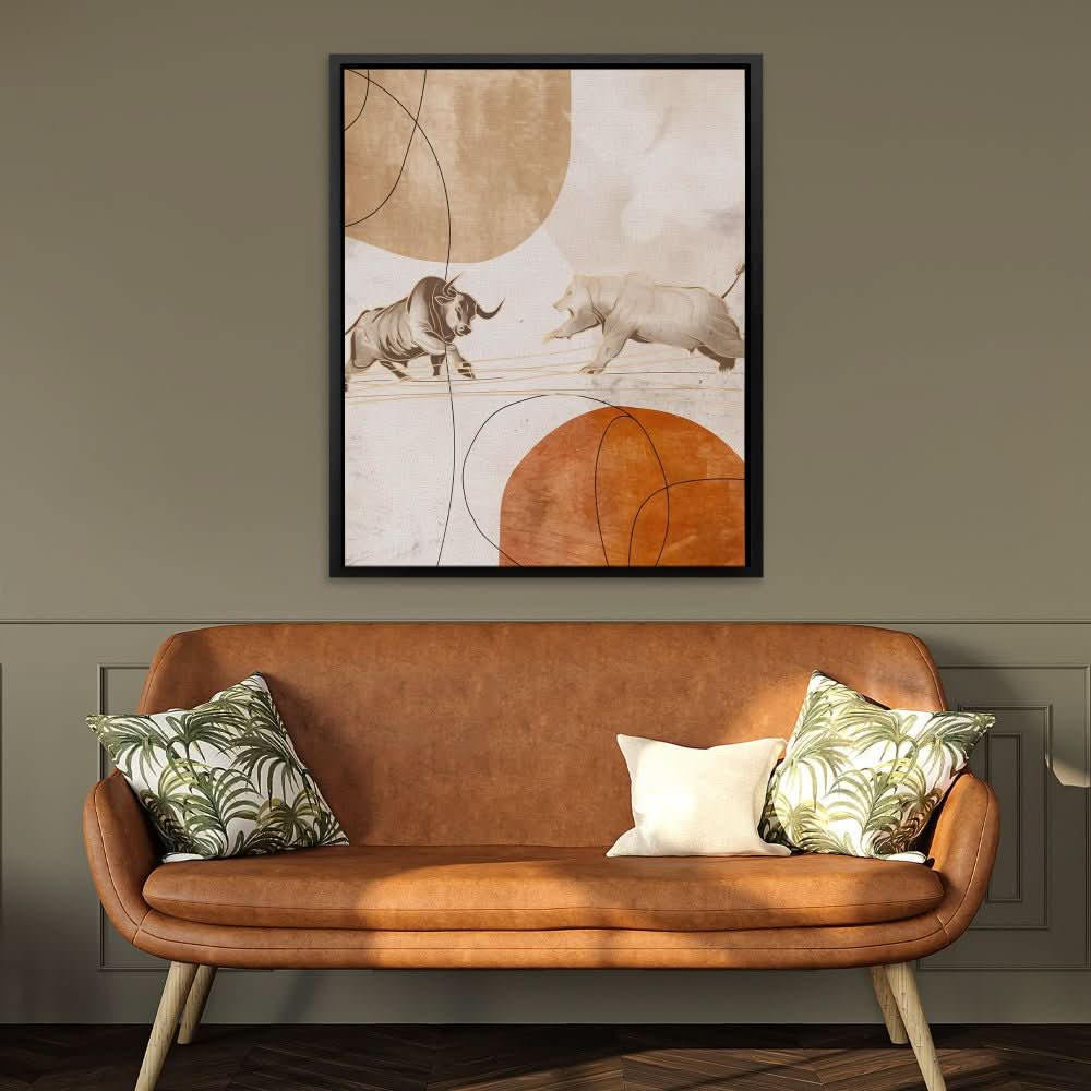 Dueling Nature - Earth Tones Wall Art for Lounge
