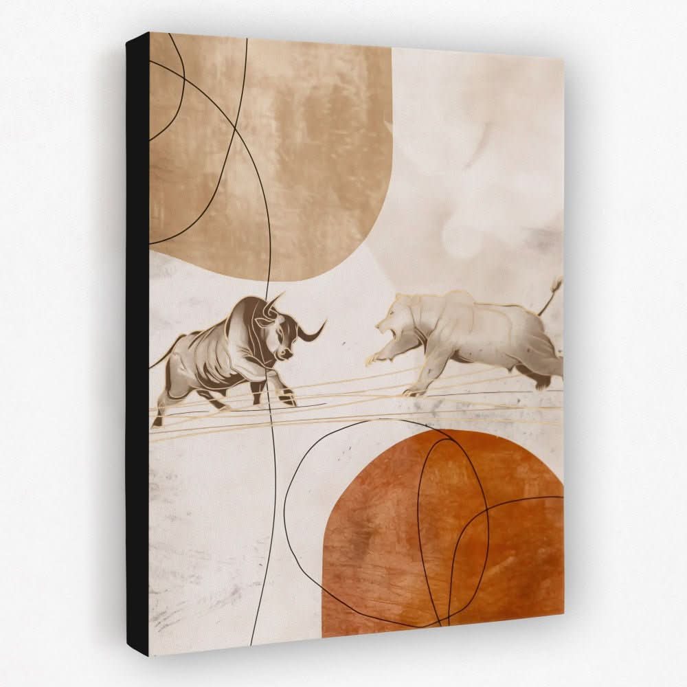 Dueling Nature - Animals Canvas Wall Art