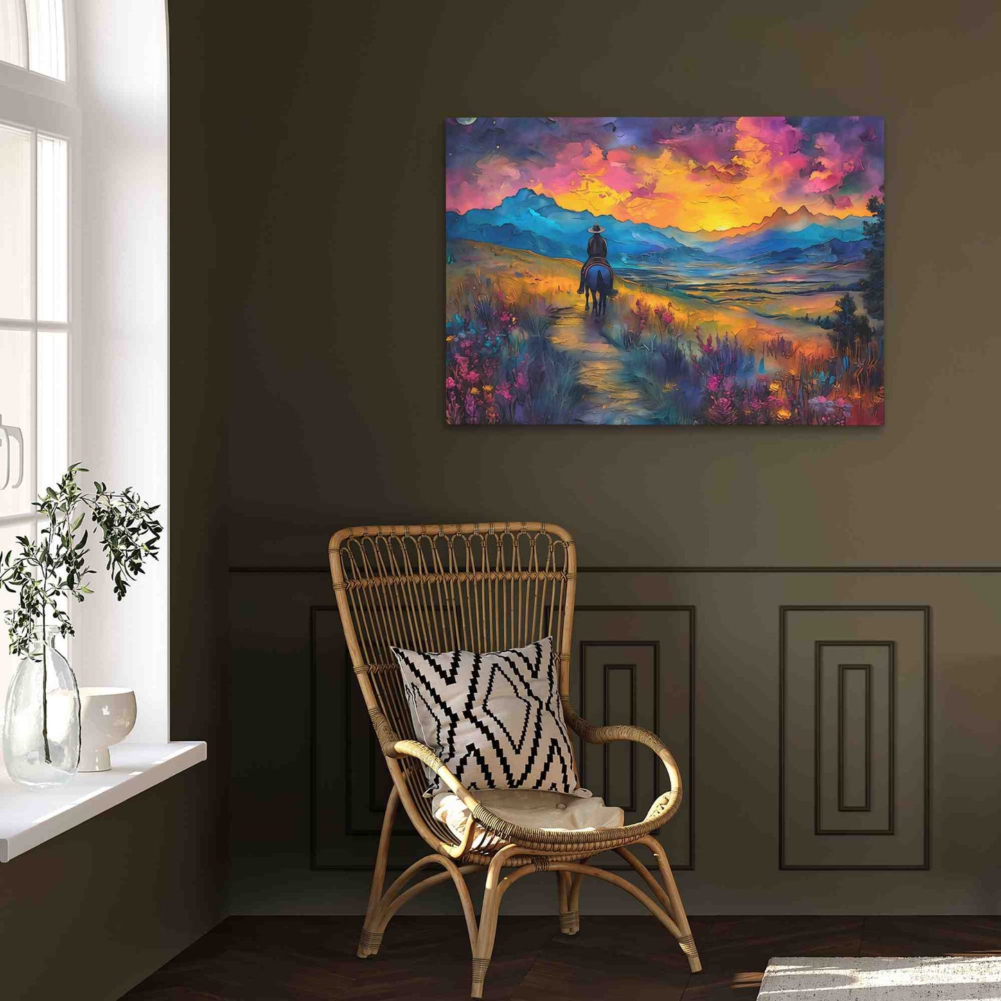 Dusk Mountain - Large Canvas Print