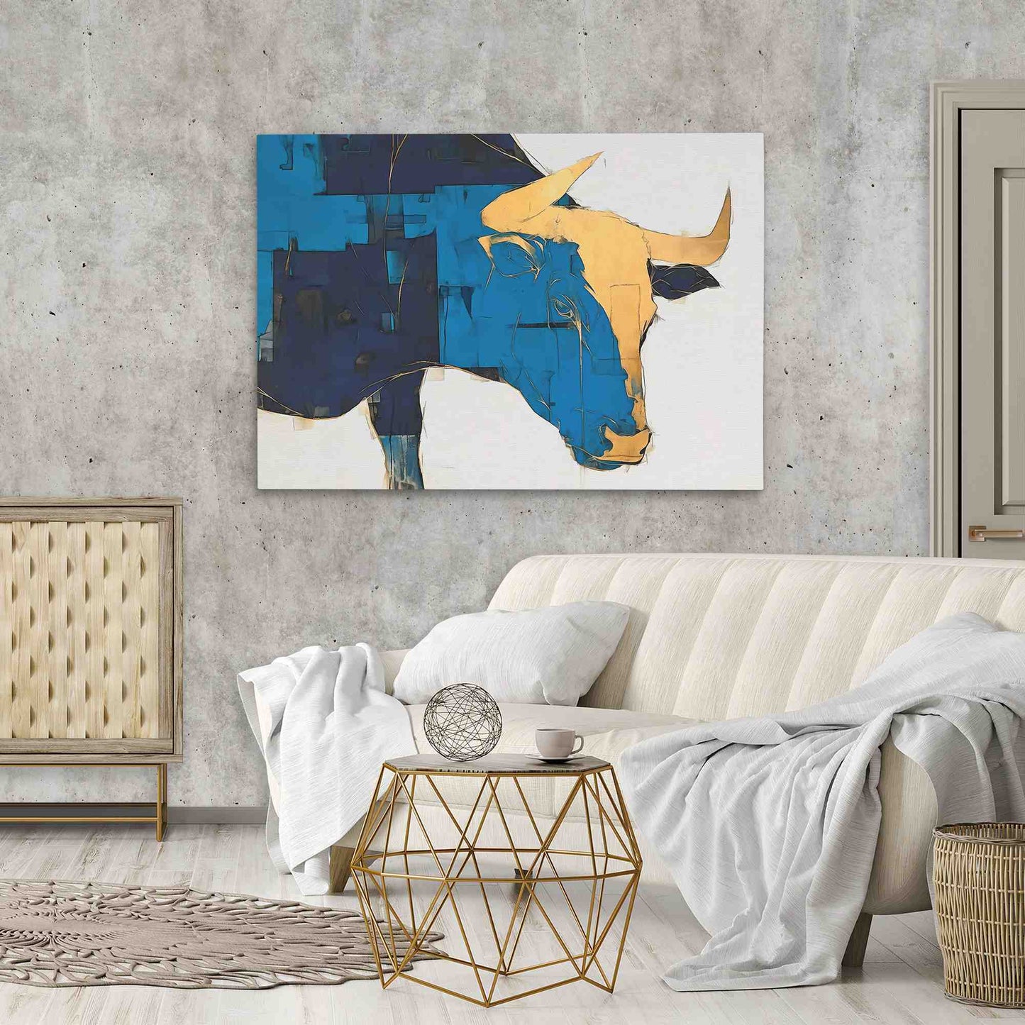 Dynamic Dimension - Blue Wall Art