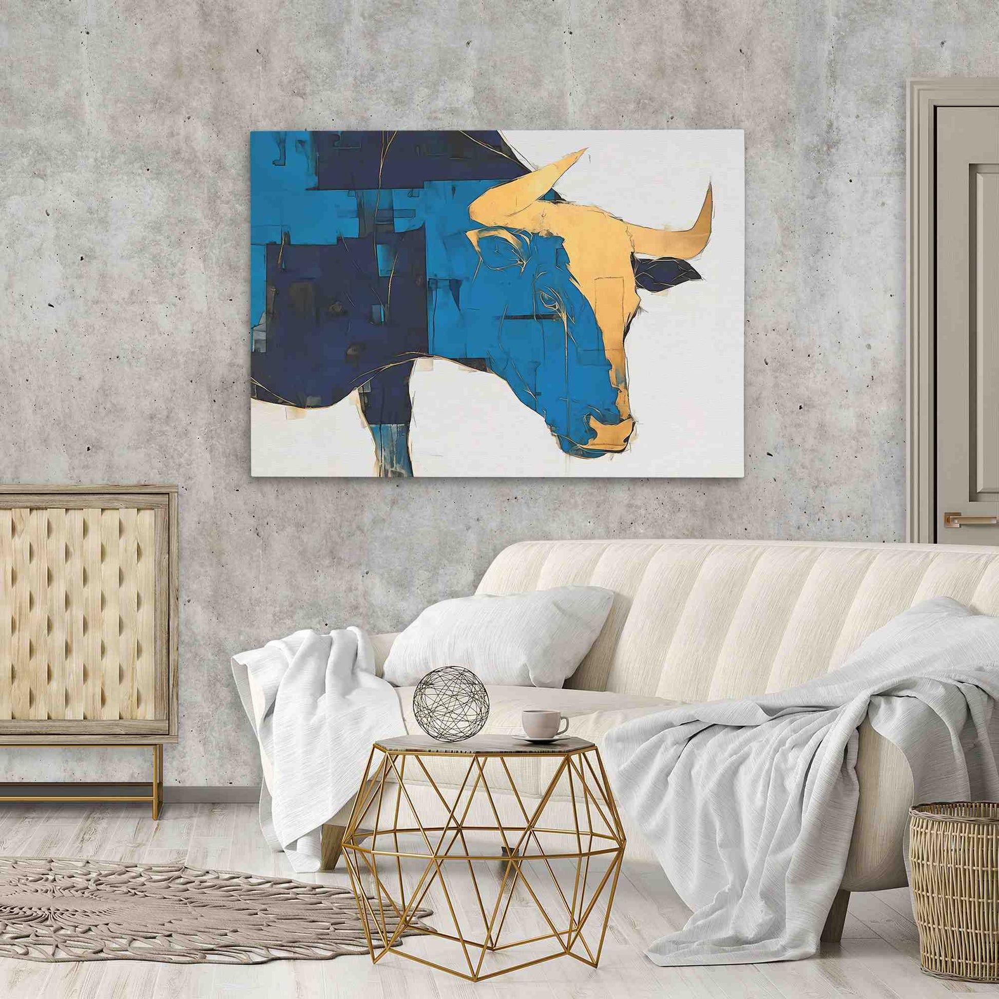 Dynamic Dimension - Blue Wall Art