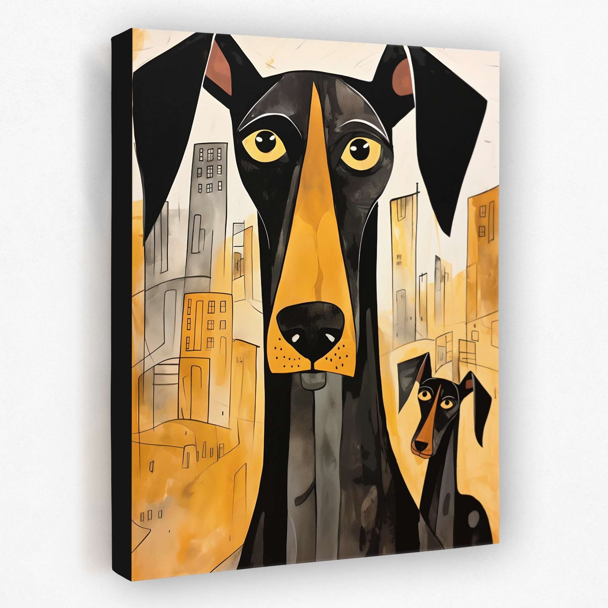 Dynamic Dobermans - Animals Canvas Wall Art