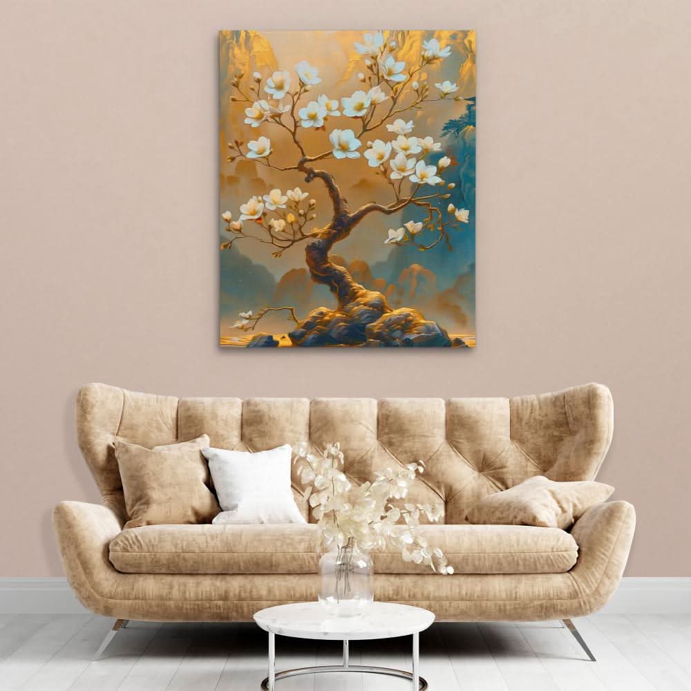 Dynamic Dream - Beige Wall Art for Home Office