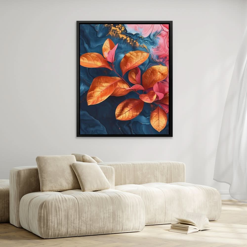 Dynamic Florals - Nature Wall Art in Black Frame