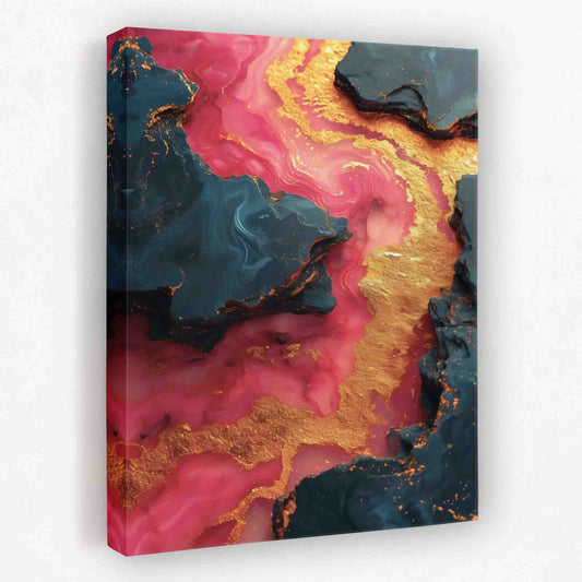 Dynamic Pink Dream - Fuchsia Canvas Wall Art