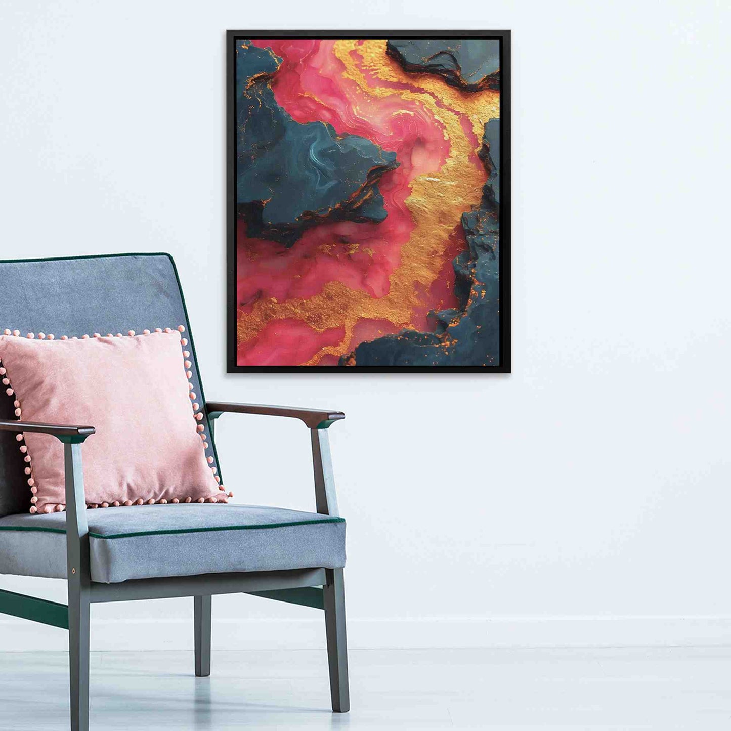 Dynamic Pink Dream - Modern Pink Canvas Wall Art