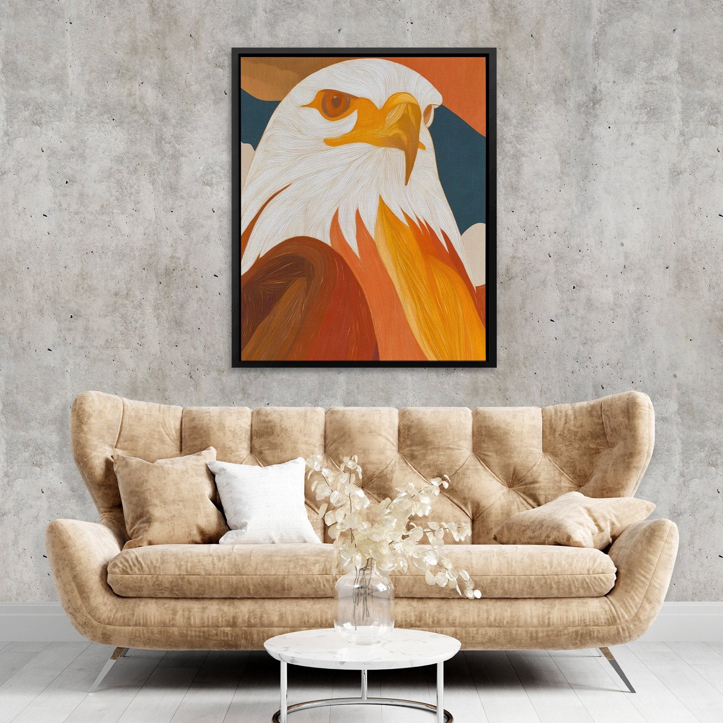 Eagle's Amber Fire - Luxury Wall Art
