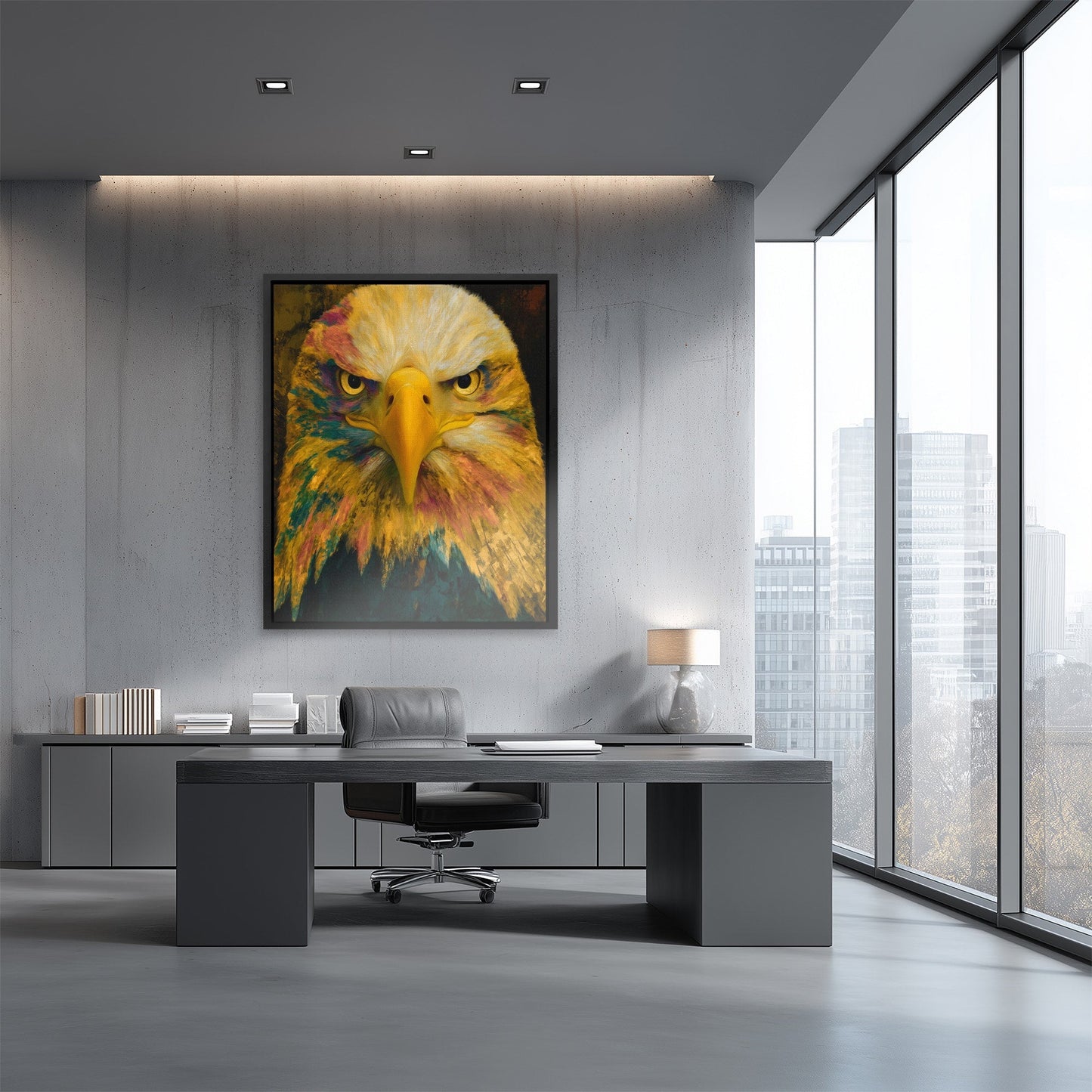 Eagle's Amber Oracle - Luxury Wall Art