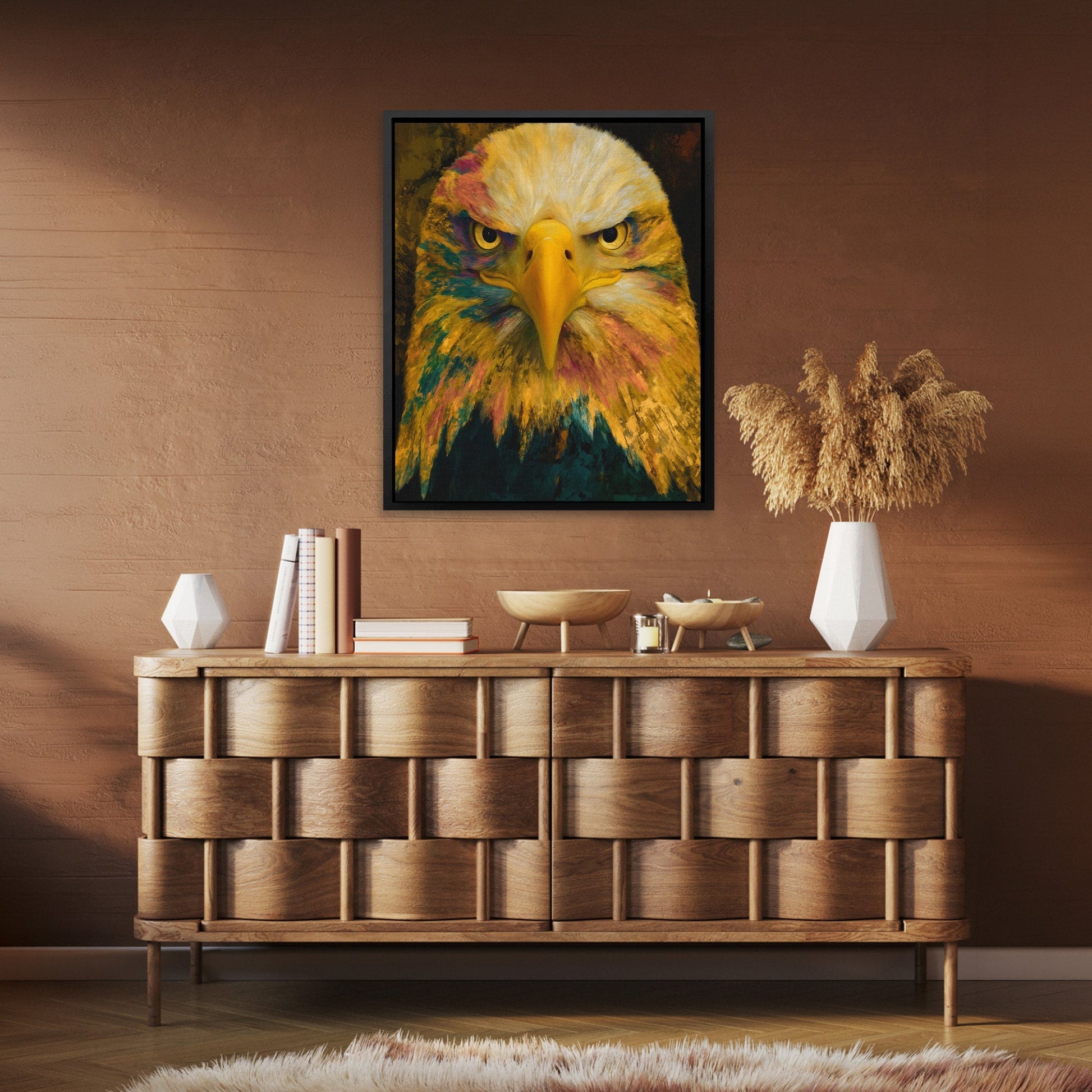 Eagle's Amber Oracle - Luxury Wall Art