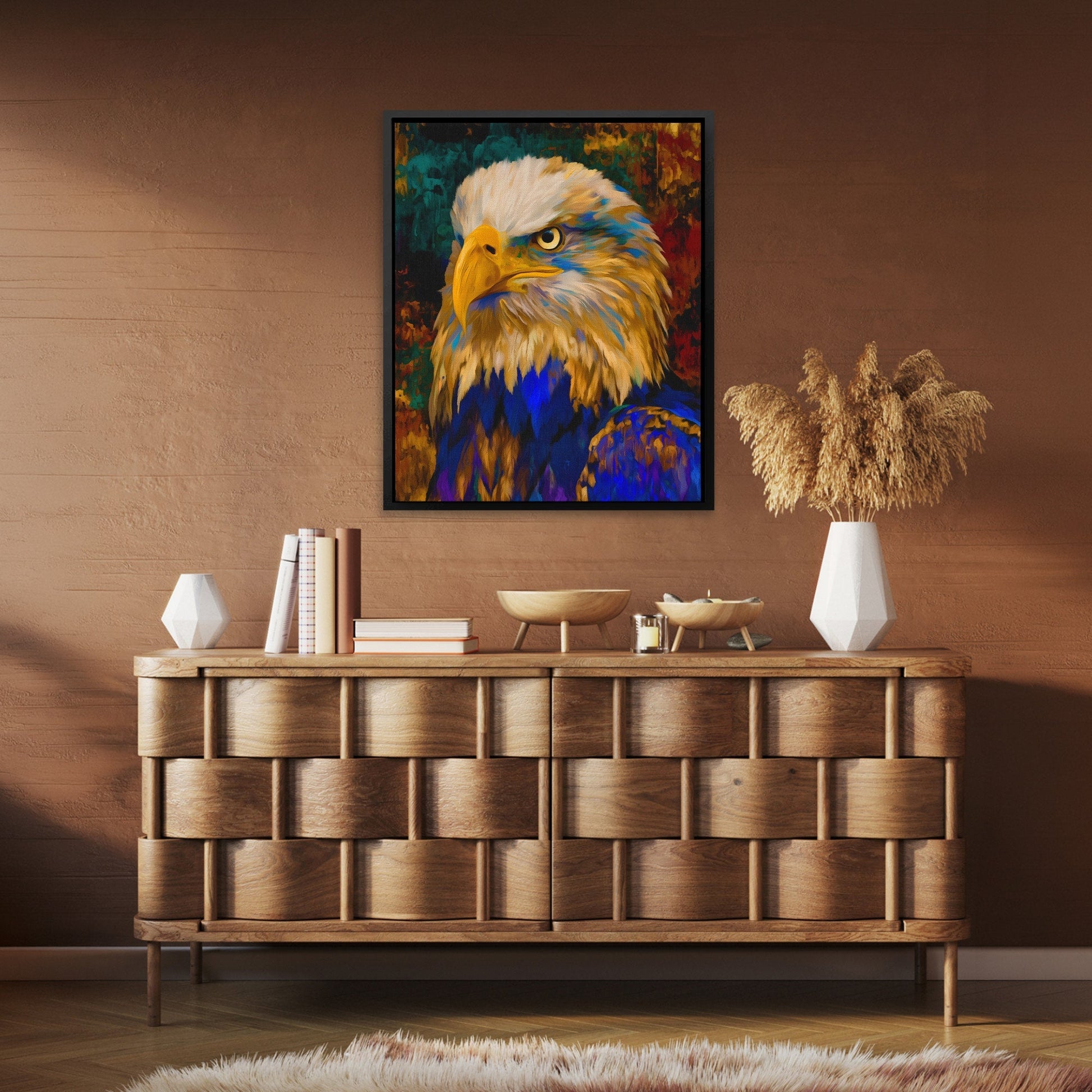 Eagle's Amber Storm - Luxury Wall Art