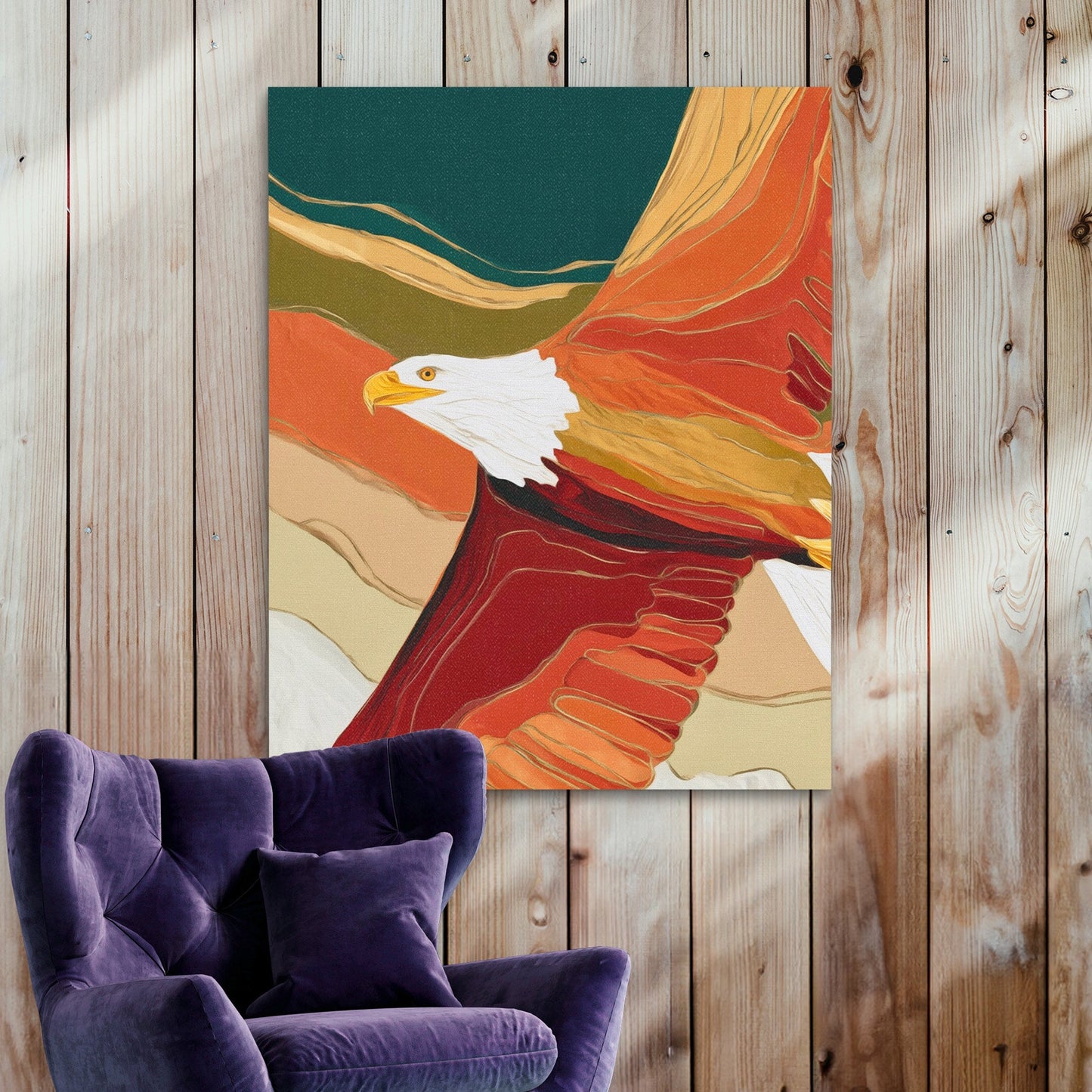 Eagle's Ember Storm - Luxury Wall Art