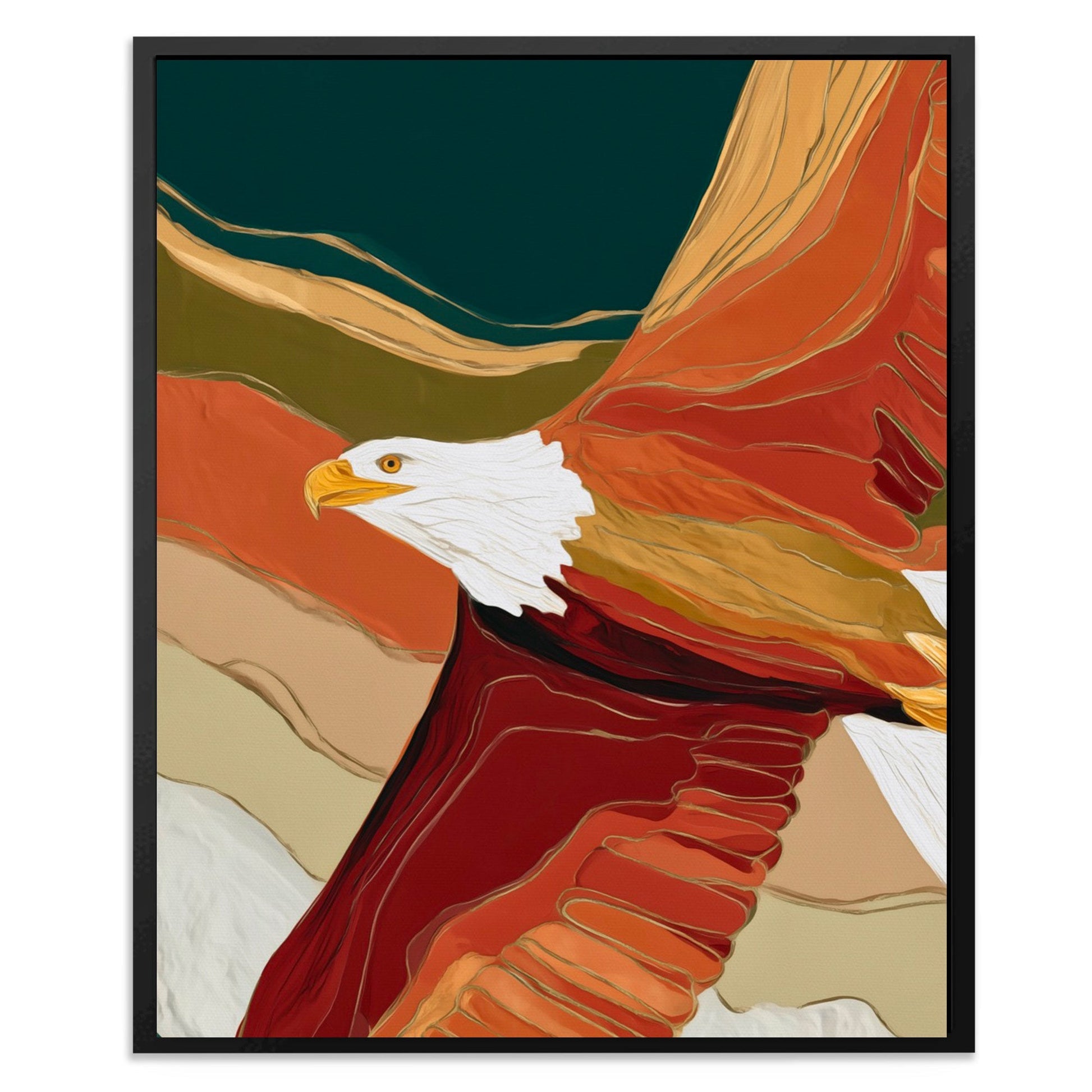 Eagle's Ember Storm - Luxury Wall Art