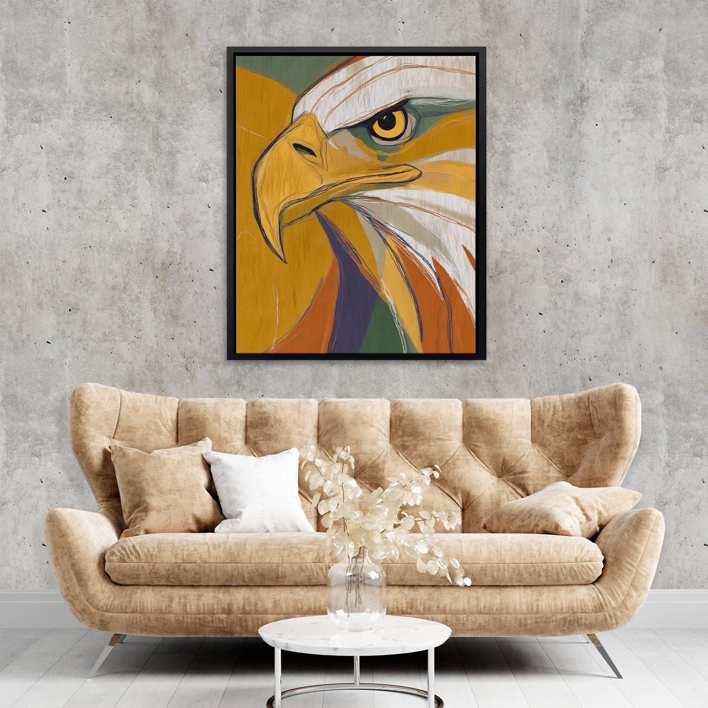 Eagle's Golden Fire - Luxury Wall Art