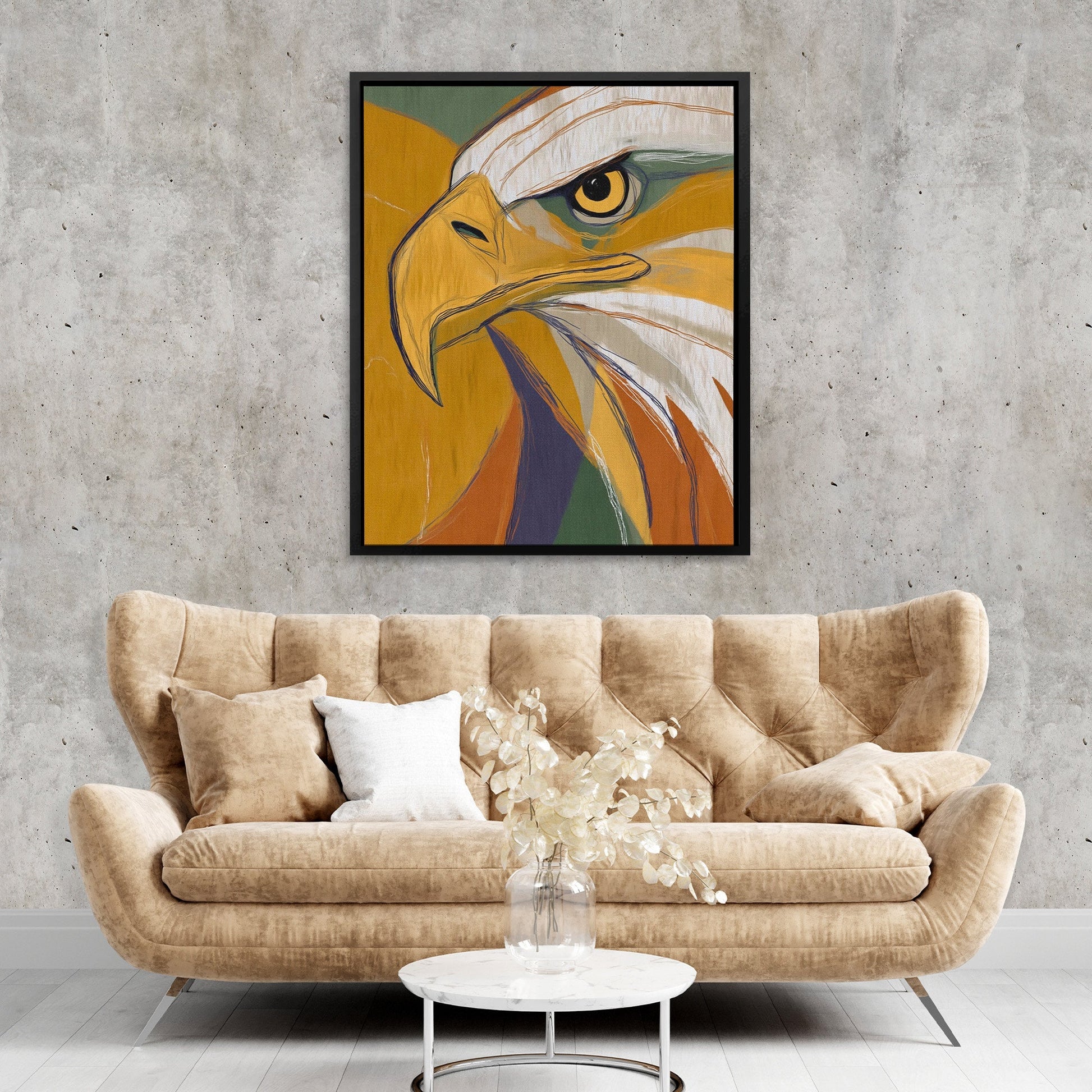 Eagle's Golden Fire - Luxury Wall Art