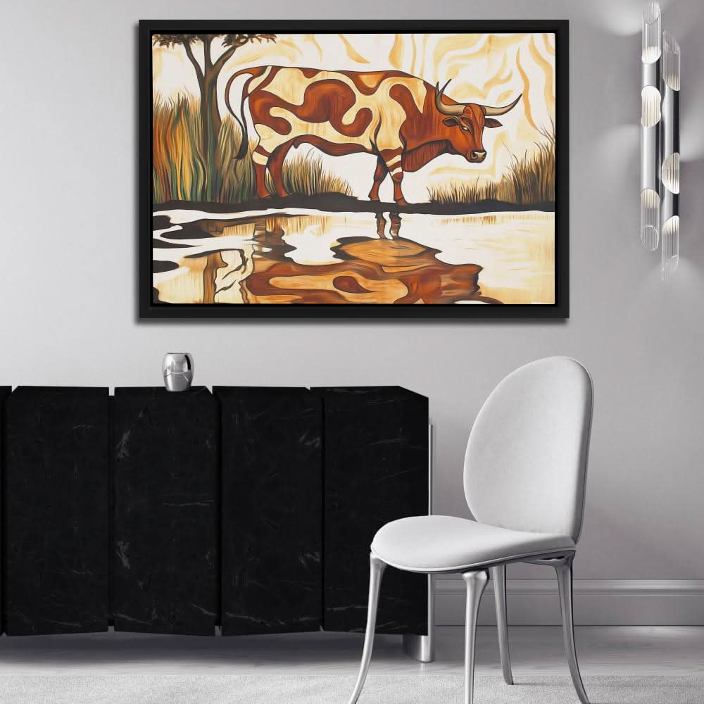 Earth and Strength - Country and Farm Wall Art in Black Frame
