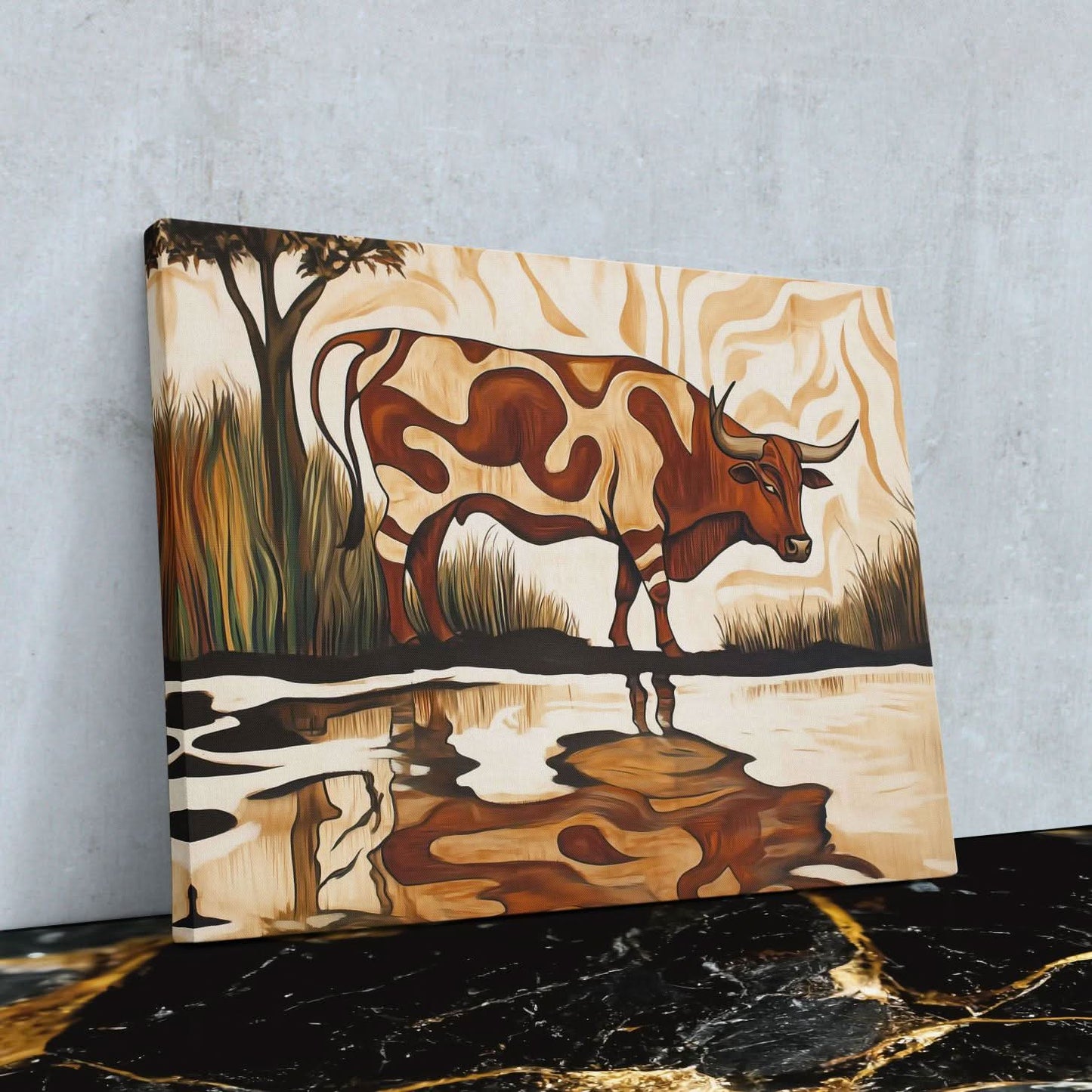 Earth and Strength - Wall Art in Black Frame