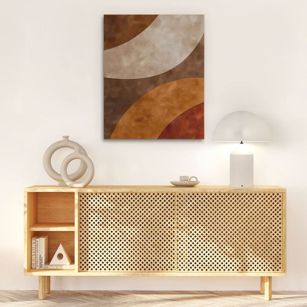 Earth Tone Shapes - Wall Art for Bedroom