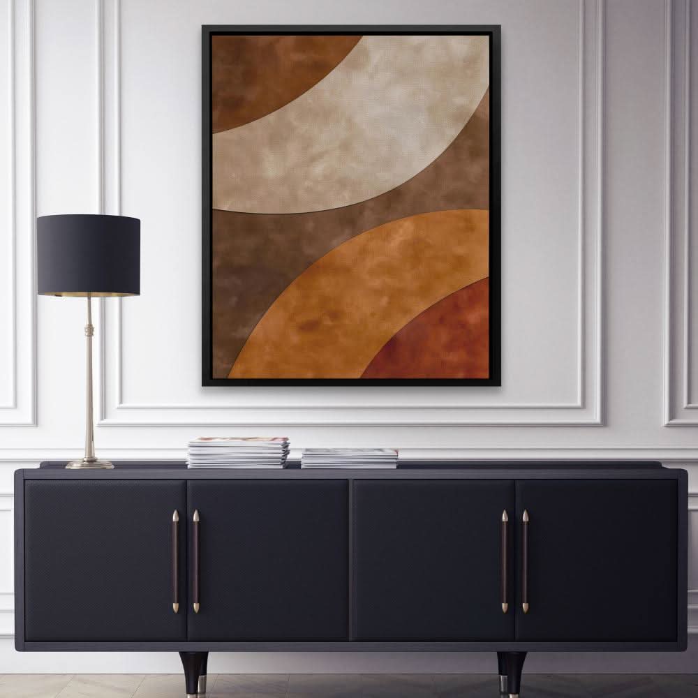 Earth Tone Shapes - Framed Wall Art