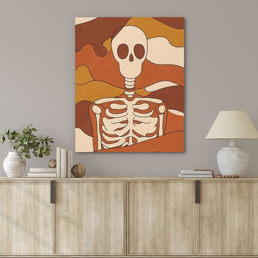 Earthbound Spirit - Earth Tones Macabre Canvas Print