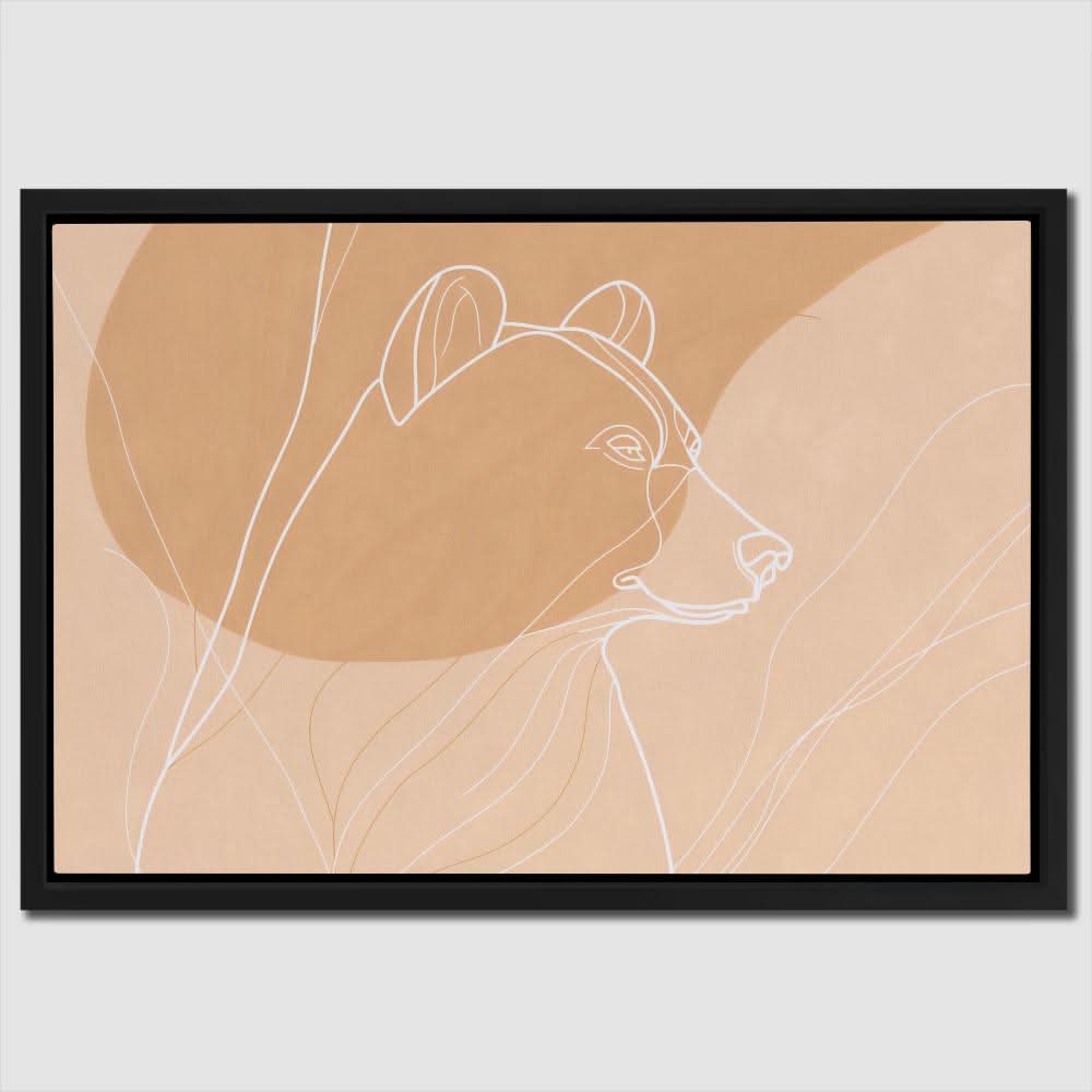 Earthly Bear - Beige Canvas Print