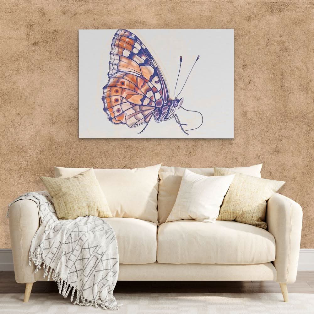 Earthly Butterfly - Large Abstract Canvas Print