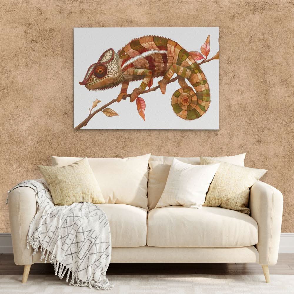 Earthly Chameleon - Large Canvas Print